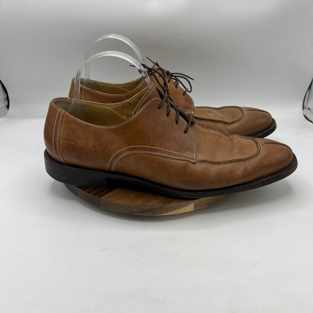 Cole Haan Mens 11 M Brown Leather Split Toe Derby Dress Shoes